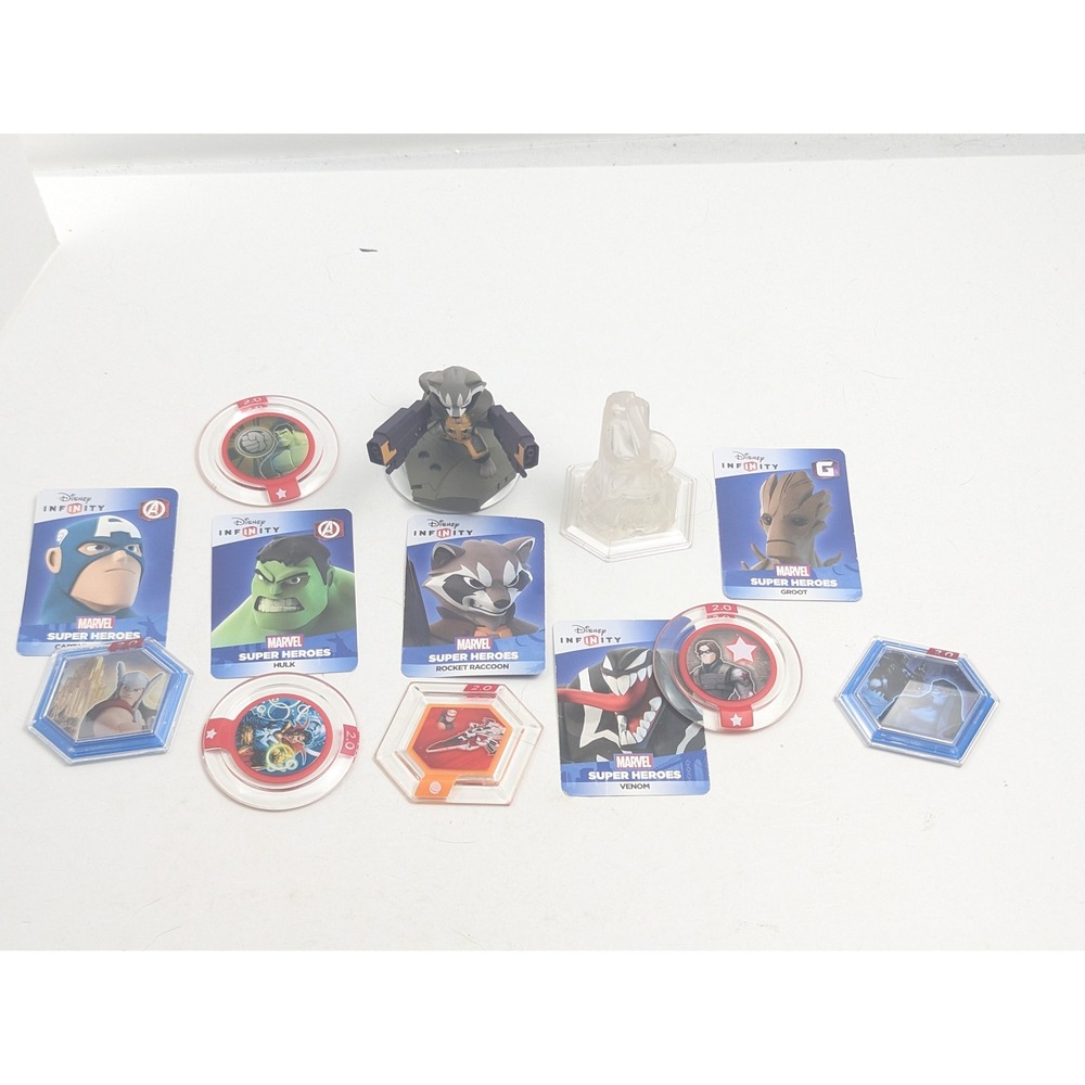 Disney Infinity Marvel Super Heroes Figure Character Card & Power Discs